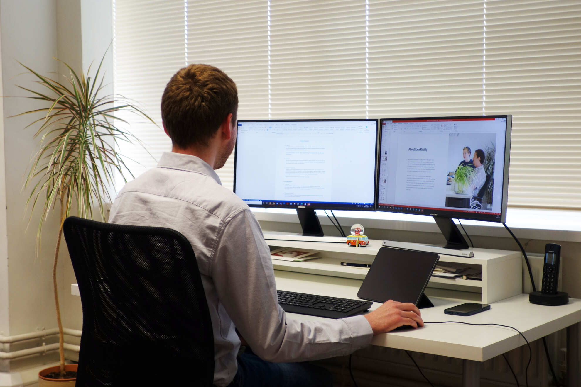 Luke preparing project proposal