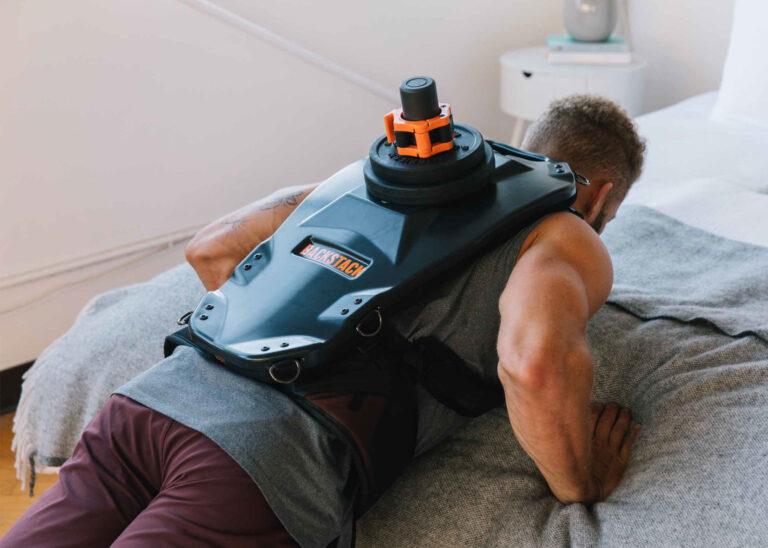 Backstack used during push up exercise