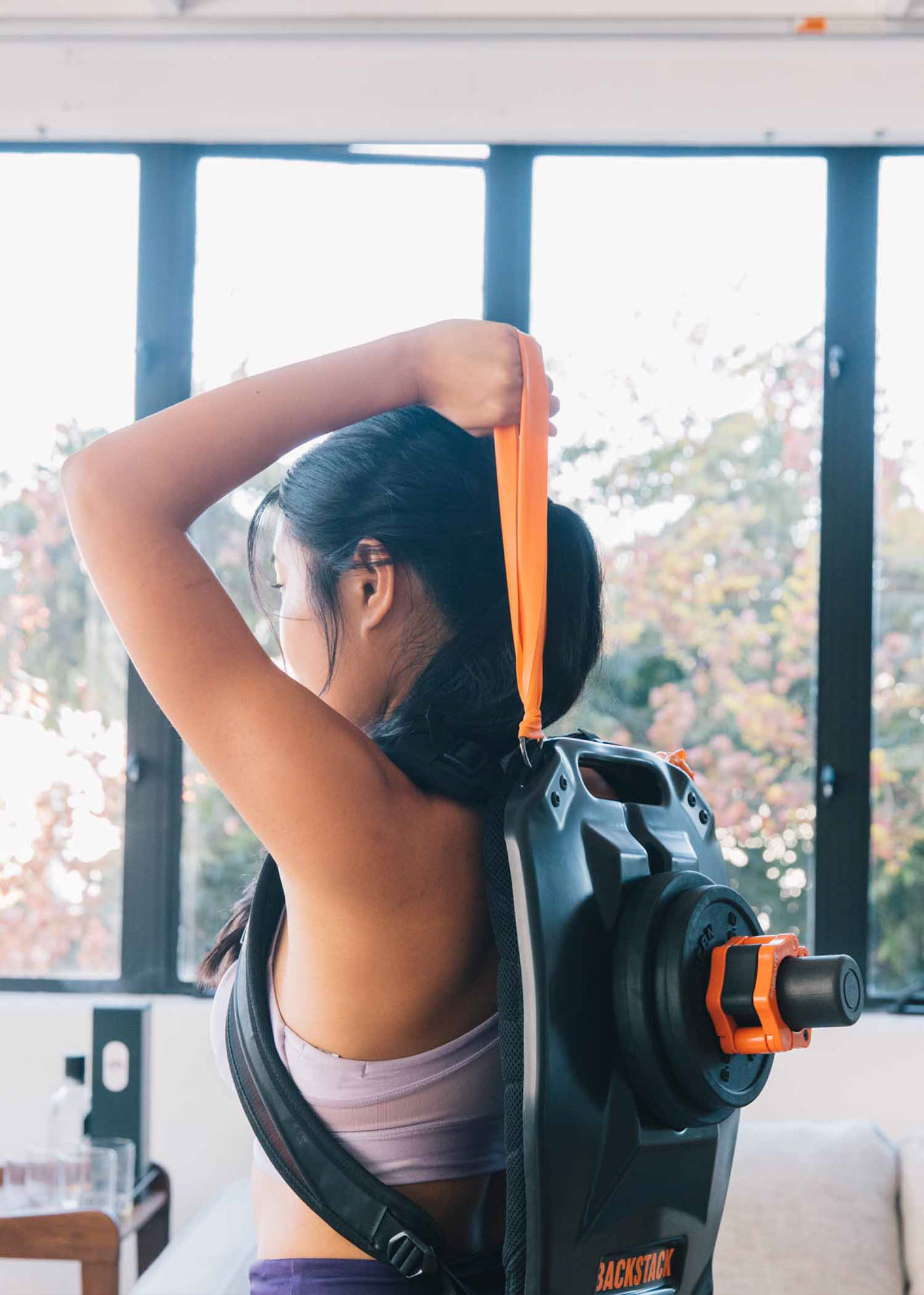 Backstack resistance bands