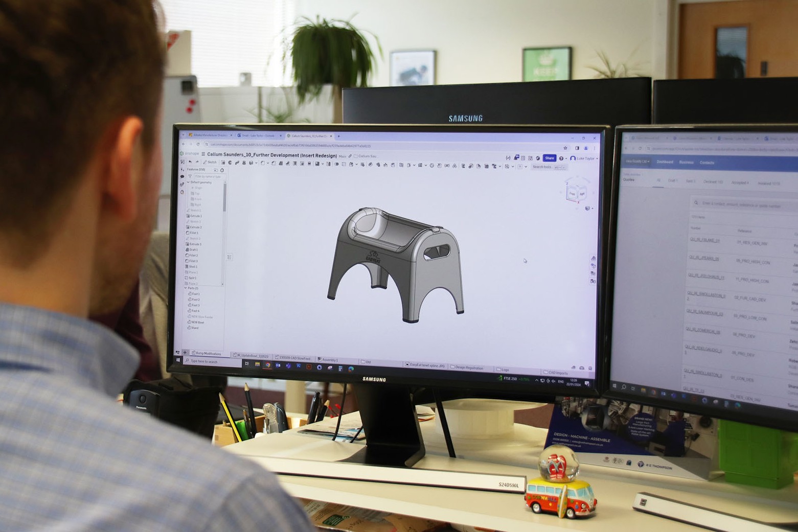 designer working on product cad